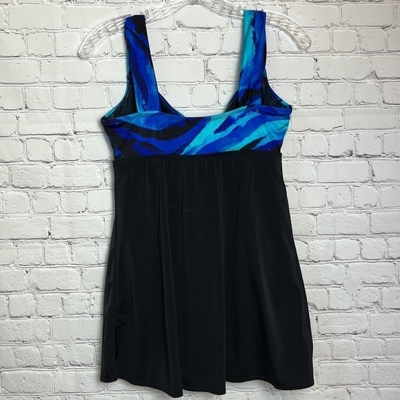 Inches Away for Longitude Swim Graphic Tie Front Swim Dress - Picture 4 of 13